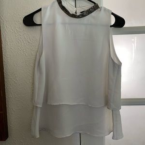 ZARA beaded sleeveless blouse